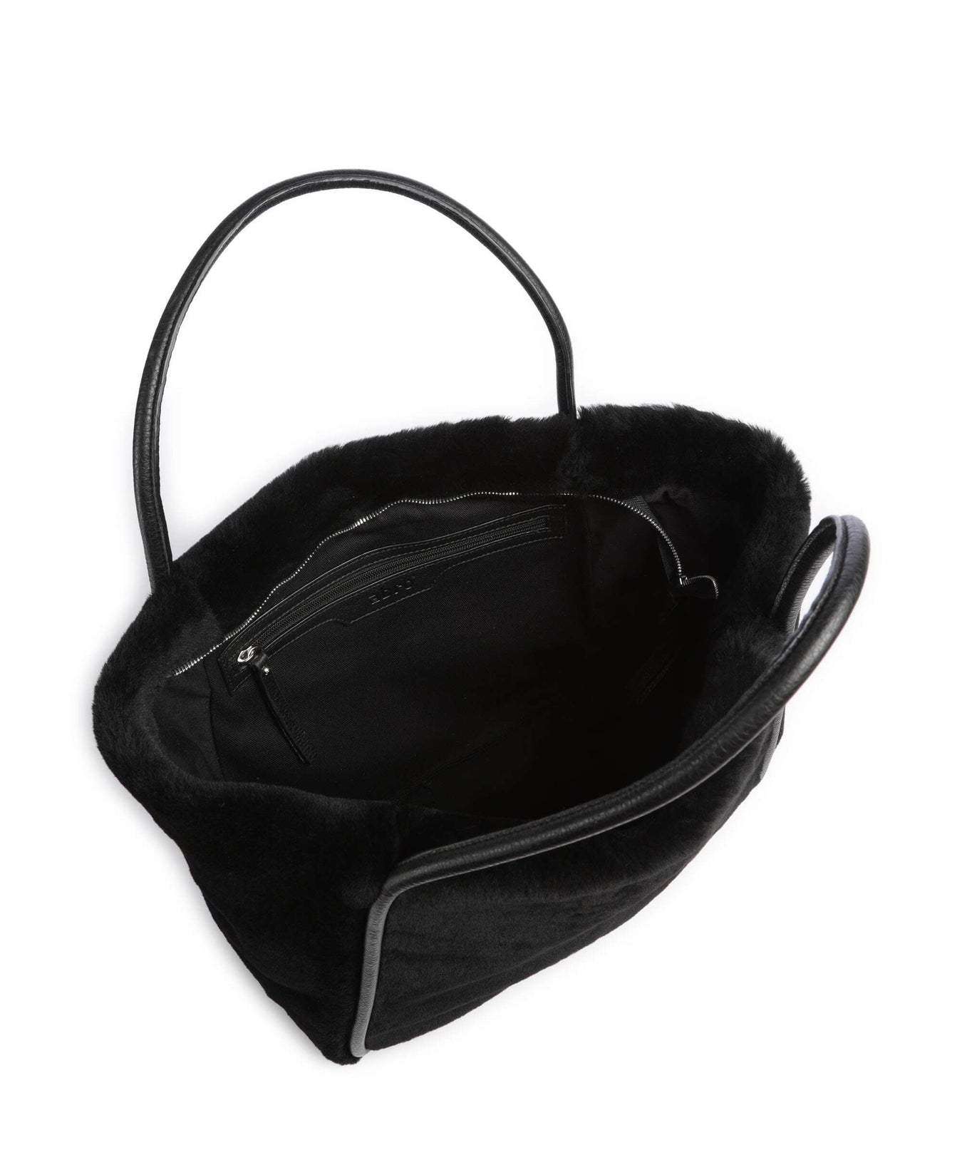 Abro Shearling Willow Tote bag black/nickel