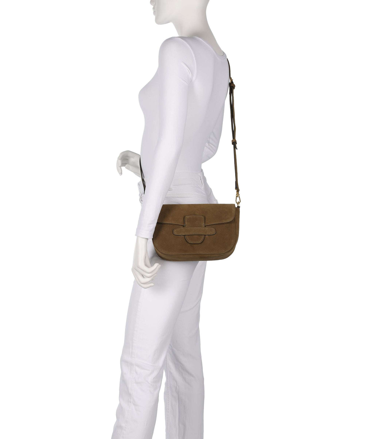 Abro Suede Camilla Shoulder bag military