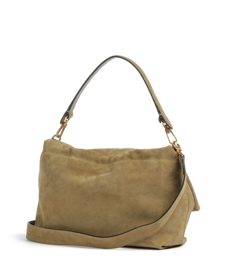 Abro Suede Temi Large Shoulder bag mud