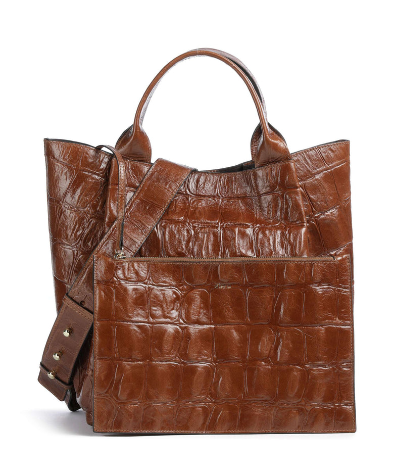 Abro Maxi Cocco Essential Medium Handbag caramel/cognac
