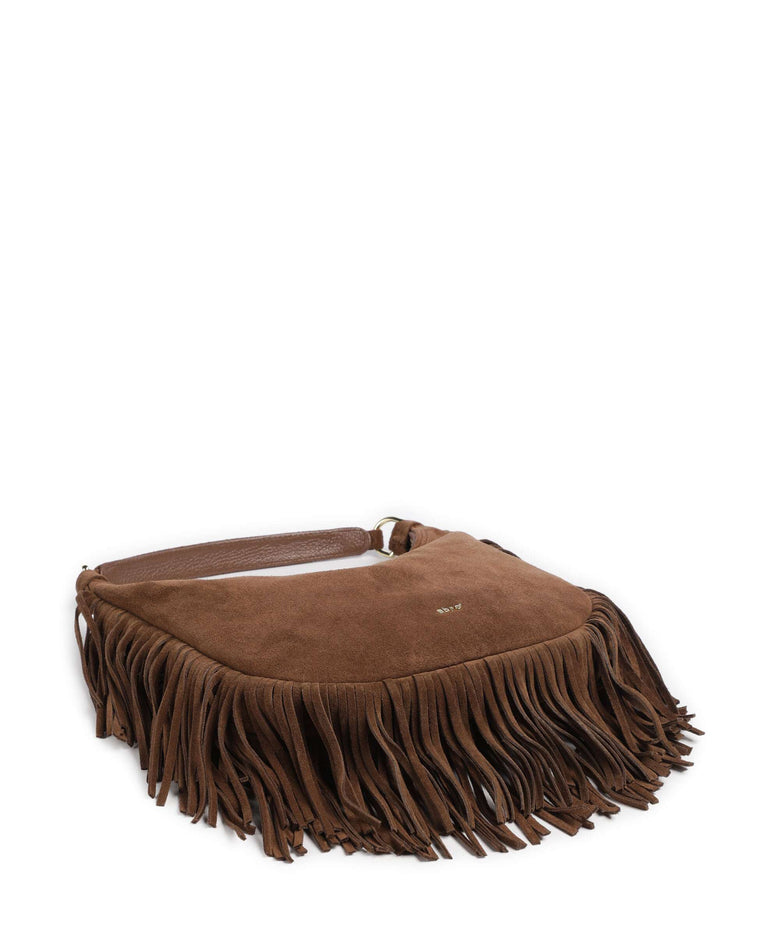 Abro Suede Nana Small Hobo bag wood