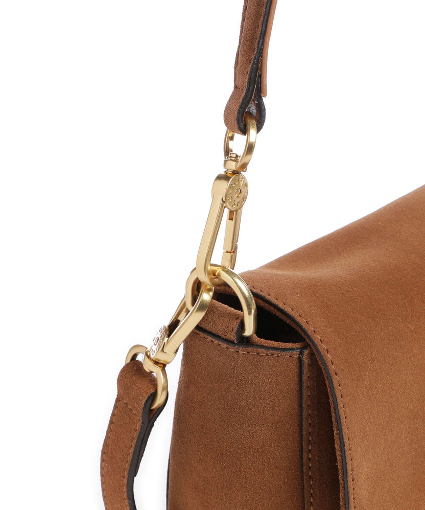 Abro Suede Temi Shoulder bag cuoio