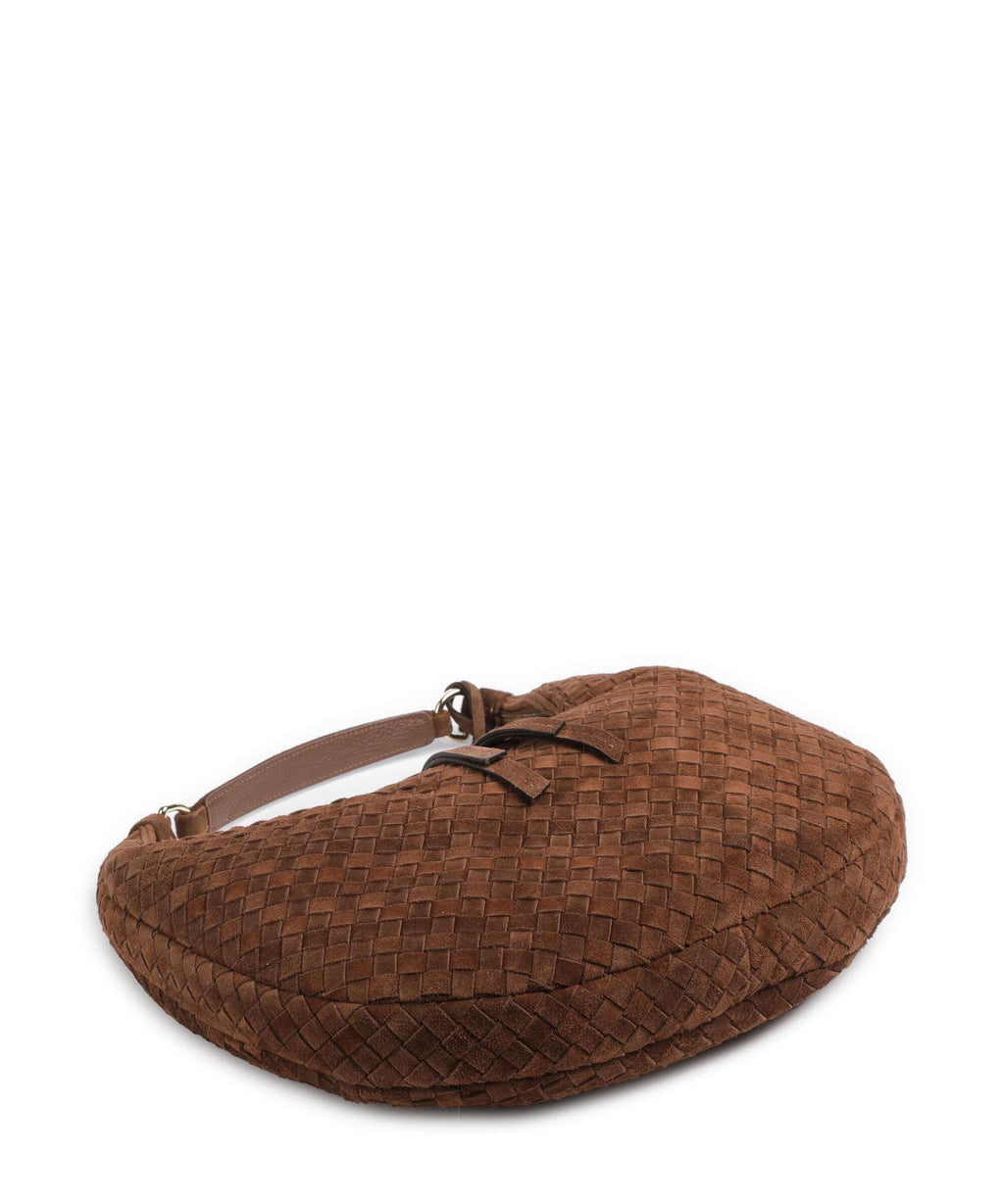 Abro Suede Nana Small Hobo bag wood