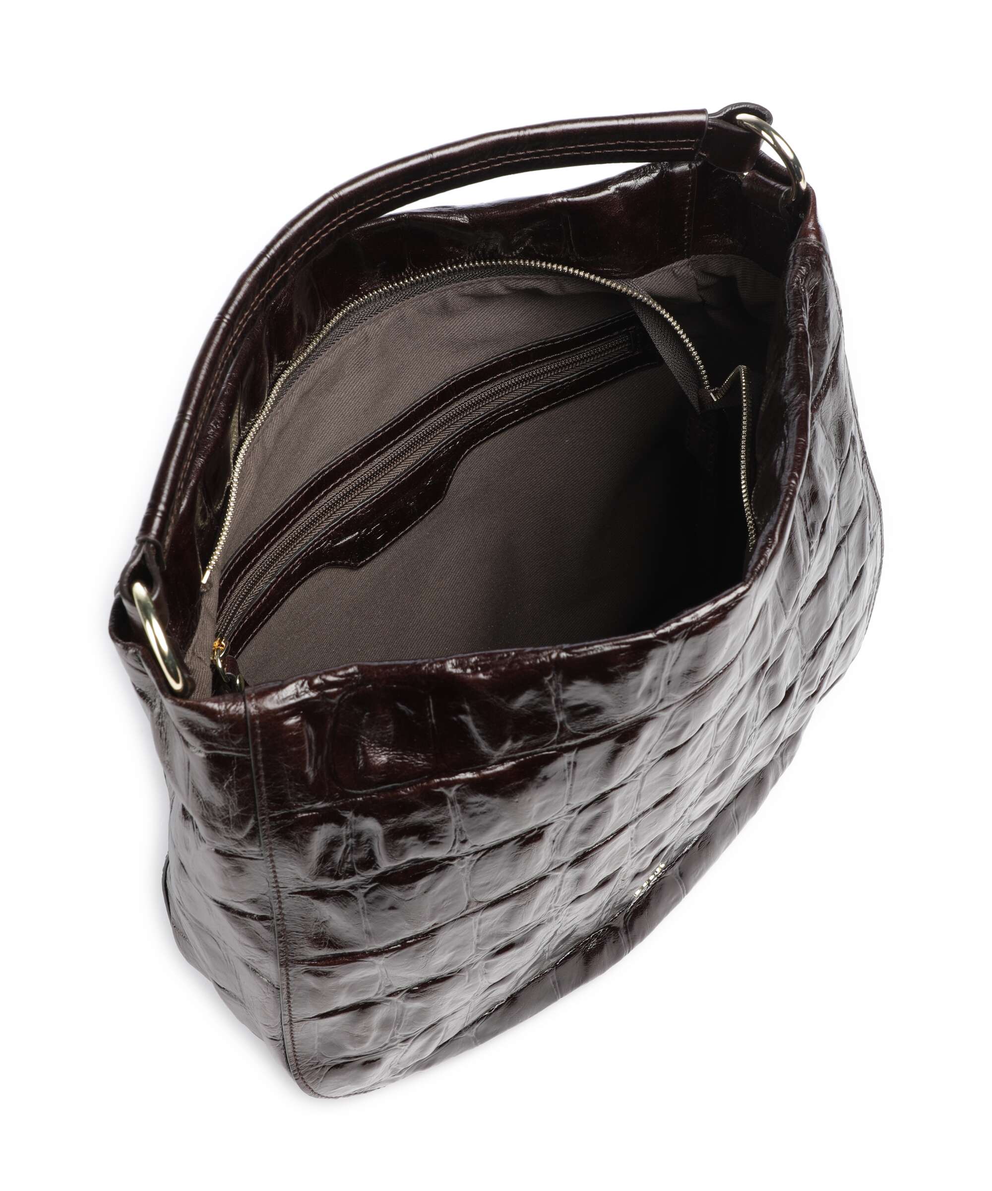 Abro Maxxi Cocco Mia Hobo bag dark brown