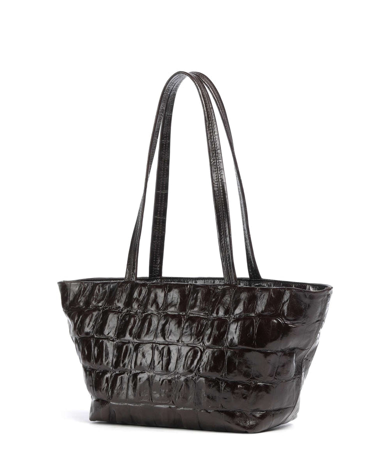 Abro Maxxi Cocco Alba Tote bag dark brown
