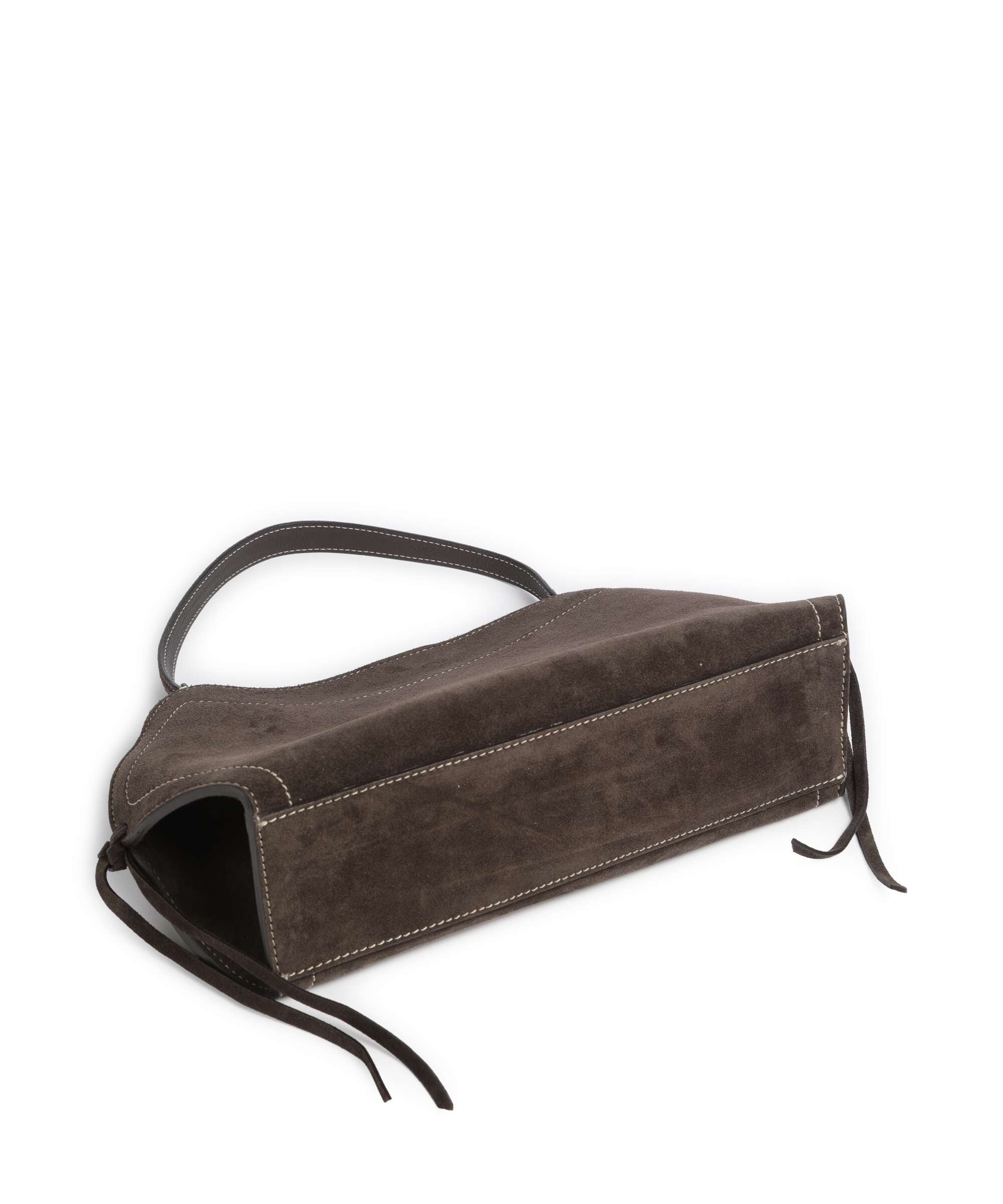 Abro Suede Necessity Small Shoulder bag dark brown