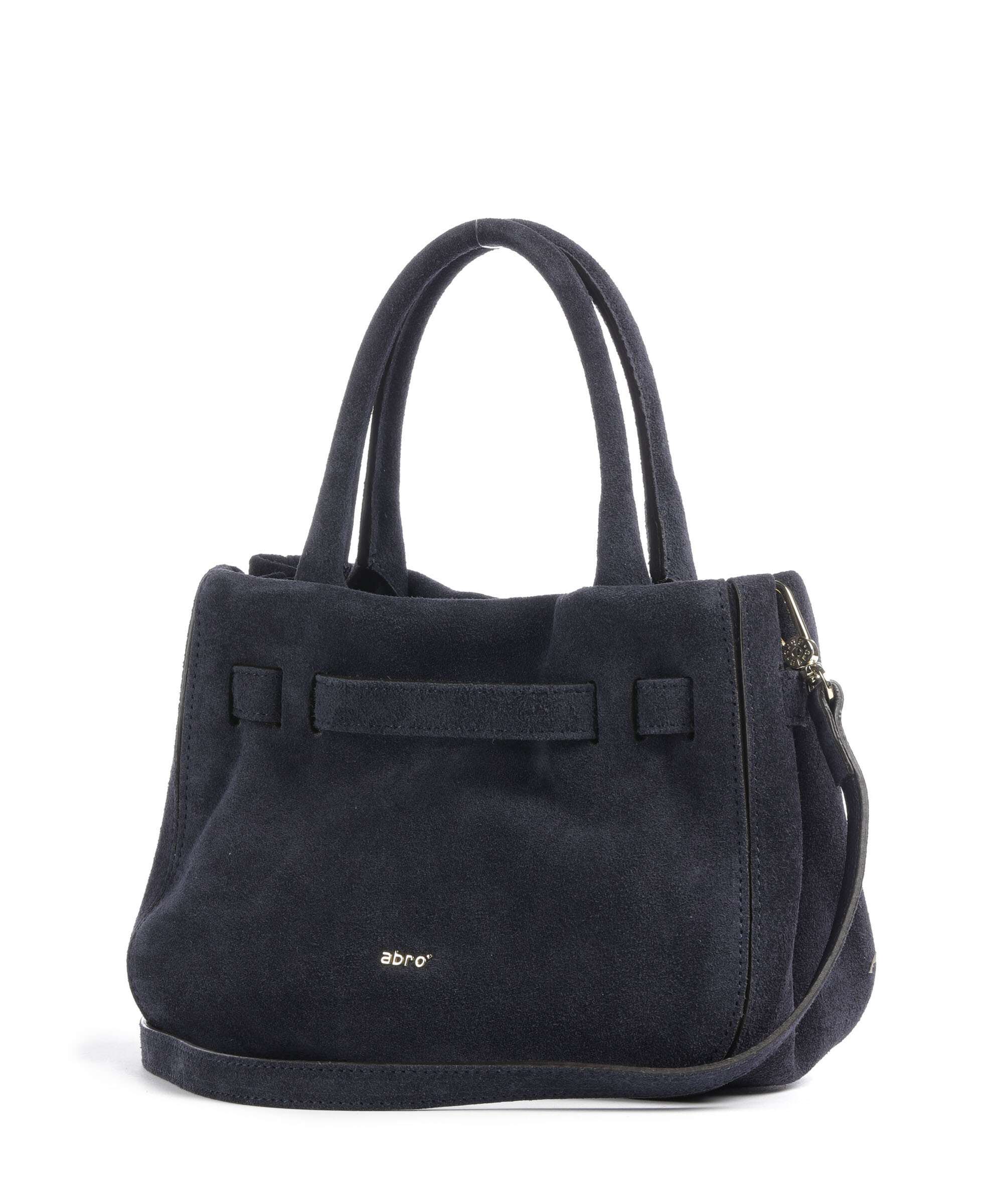 Abro Suede Jill Handbag navy