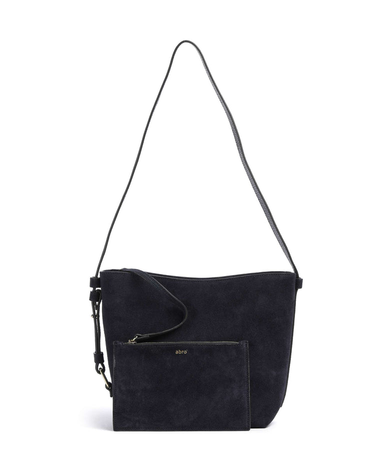 Abro Suede Cosmo Hobo bag navy