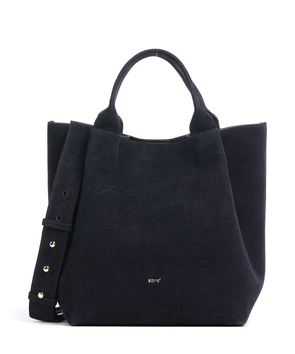 Abro Suede Essential Medium Handbag navy