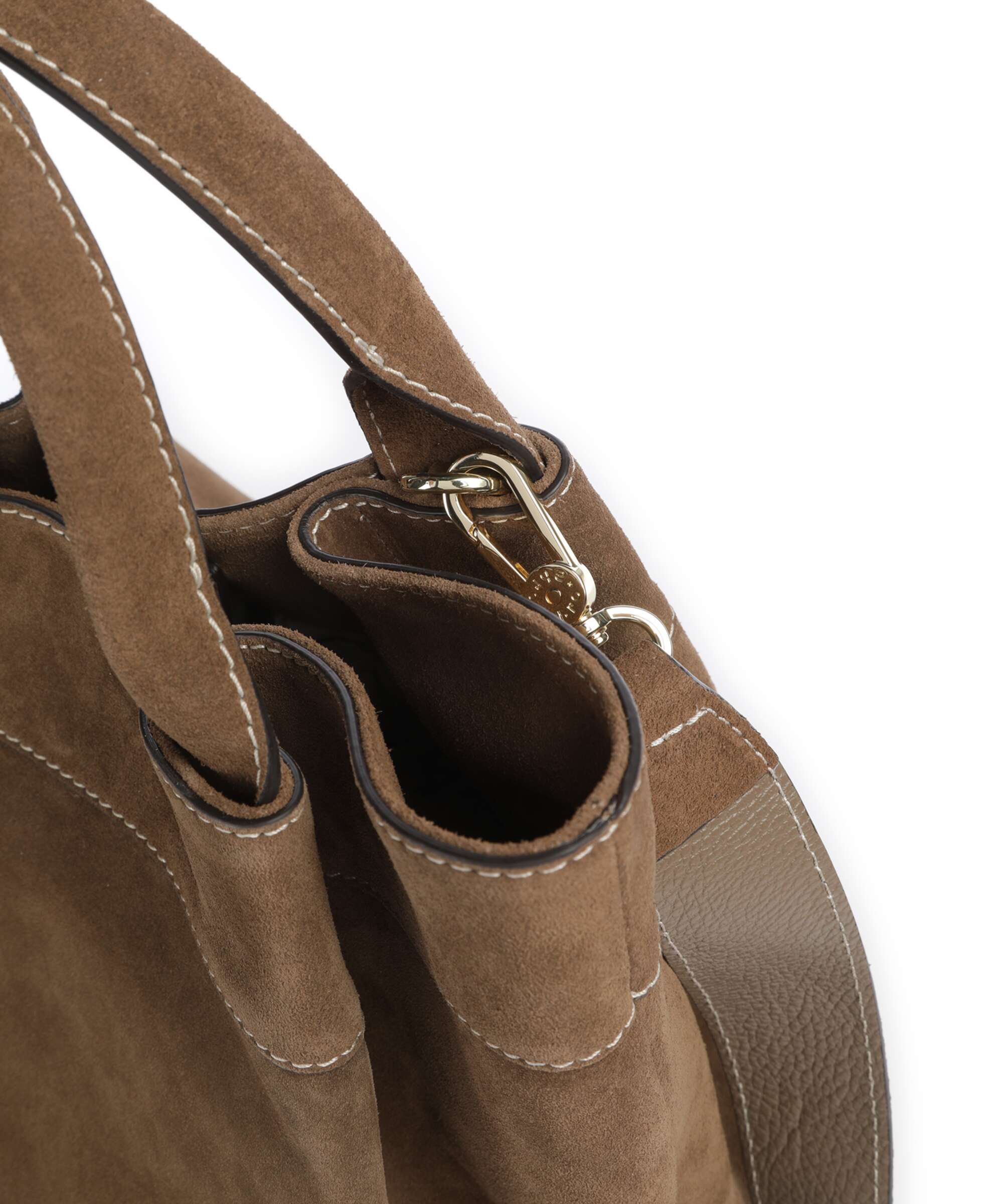 Abro Suede Essential Medium Handbag khaki