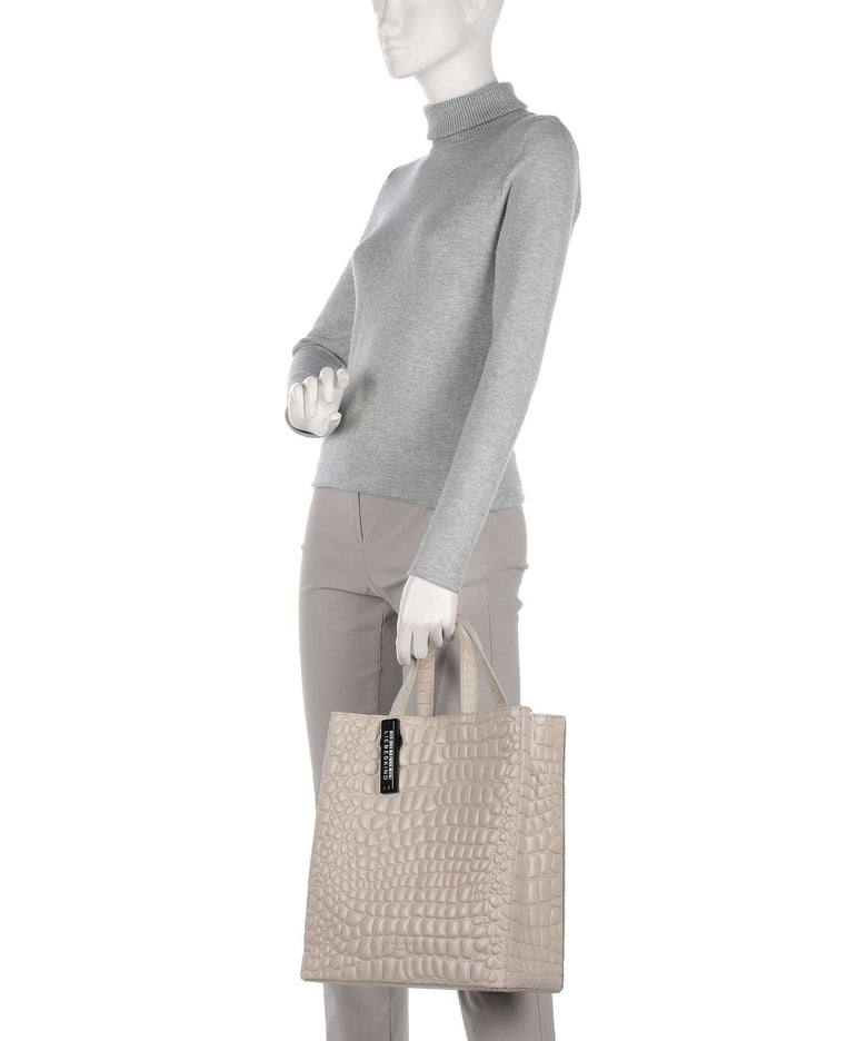 Liebeskind Paper Bag Waxy Croco M Handbag pale moon