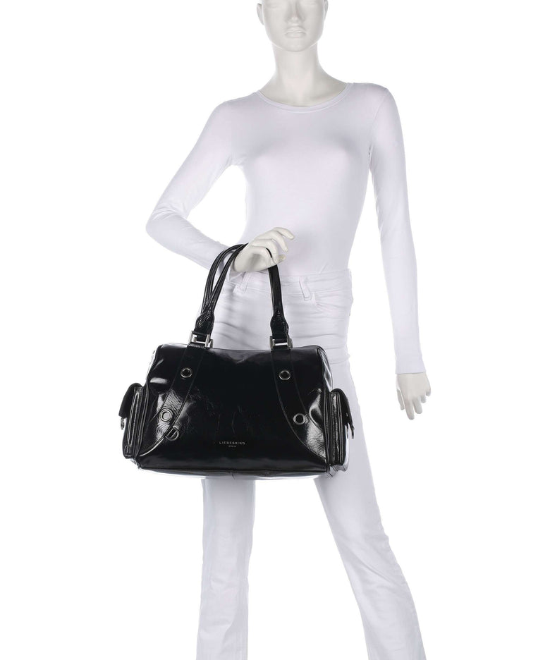 Liebeskind Nika Lack Distressed L Shoulder bag black