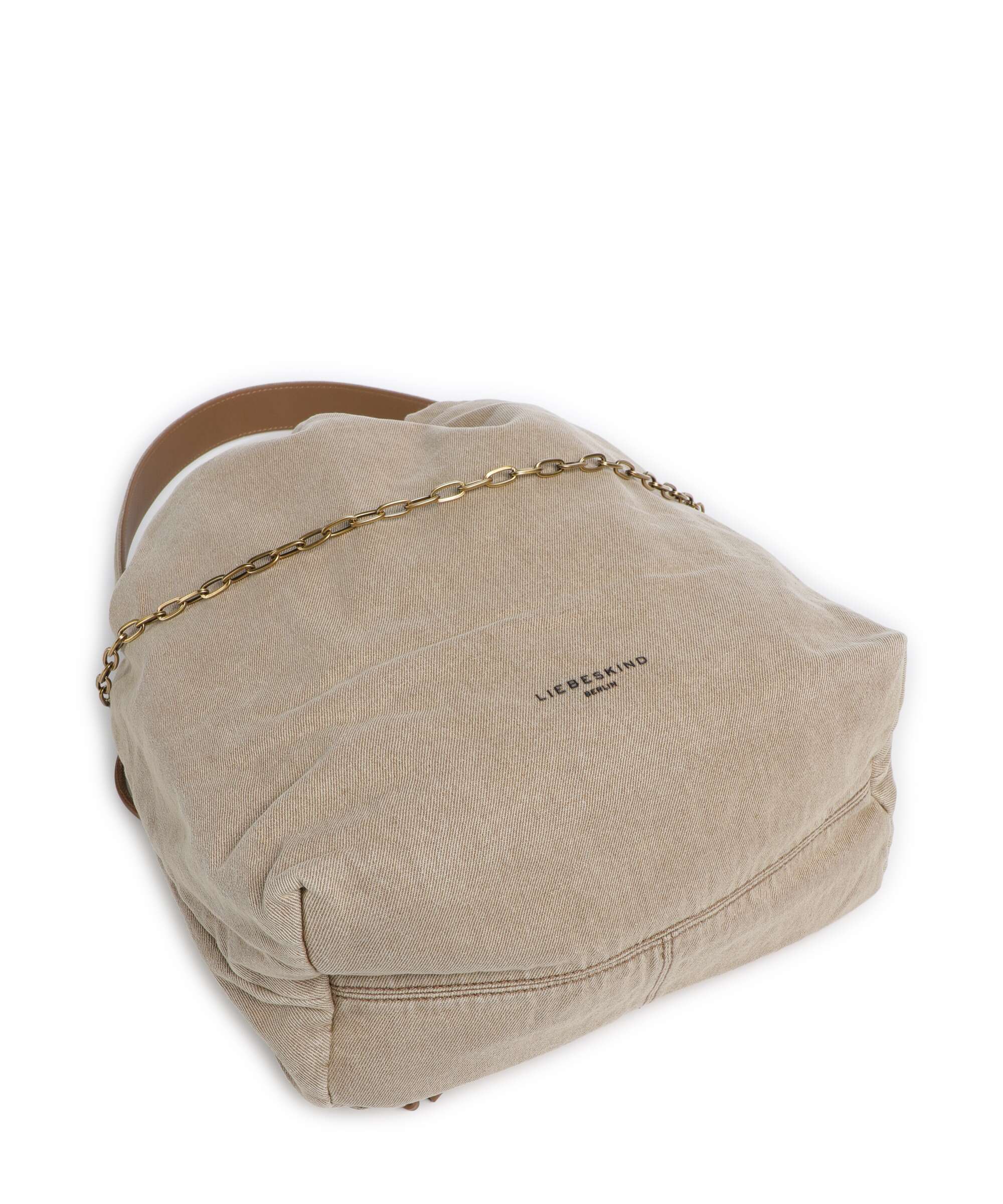 Liebeskind Lya II Denim M Bucket bag beige