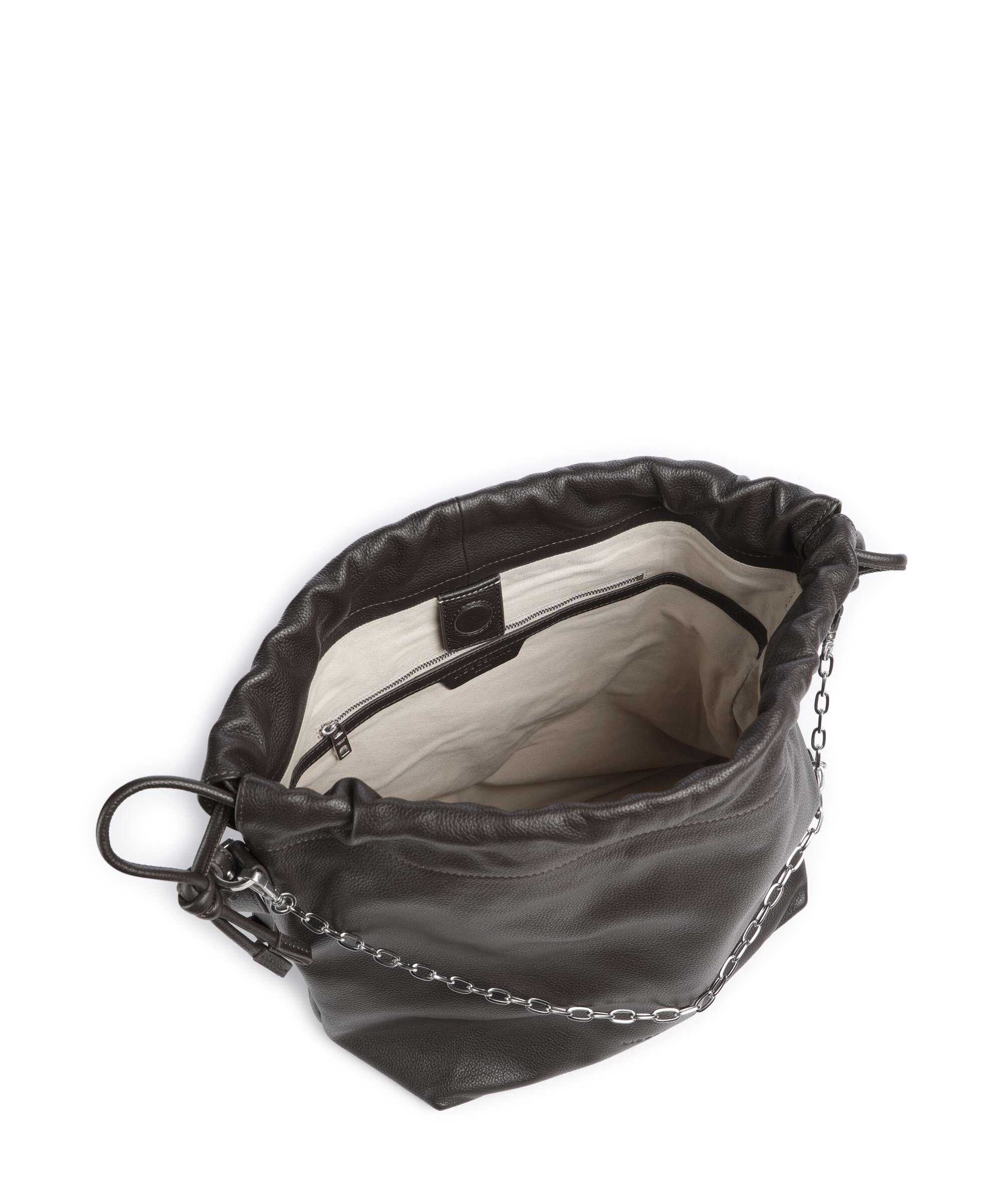 Liebeskind Lya II Small Pebble M Bucket bag deep soil
