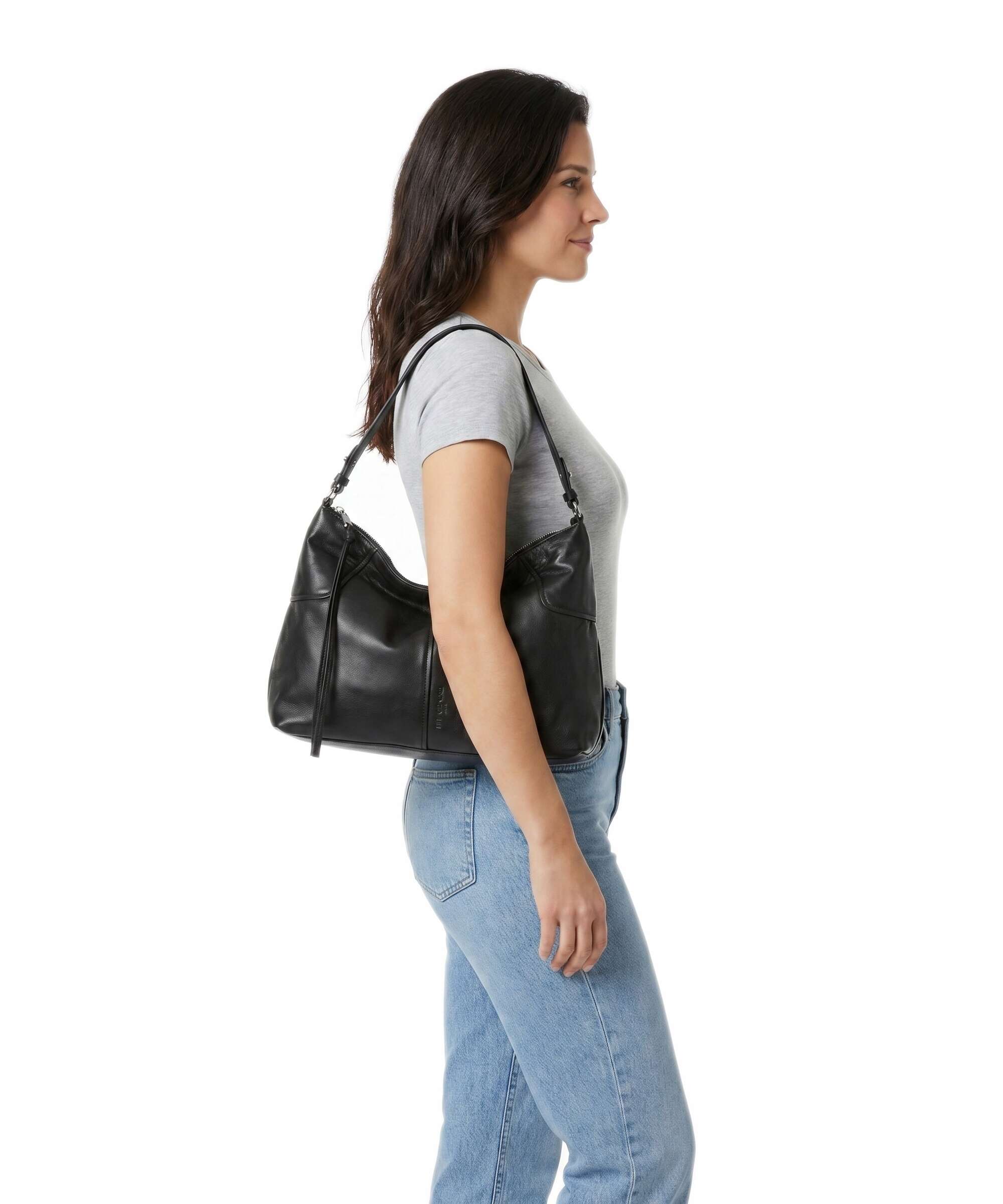 Liebeskind Mila Sheep Natural M Hobo bag black