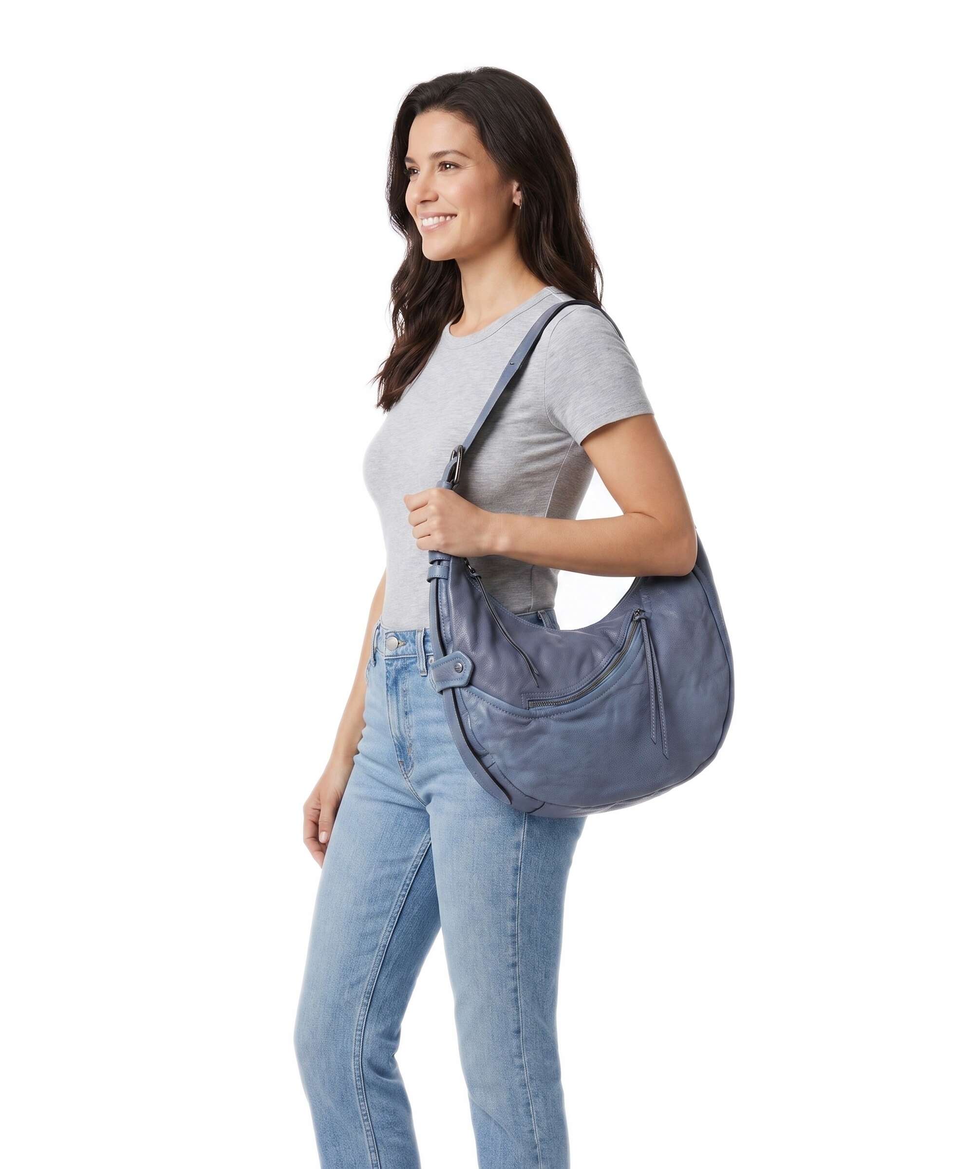 Liebeskind Luna II 3D M Hobo bag flower blue