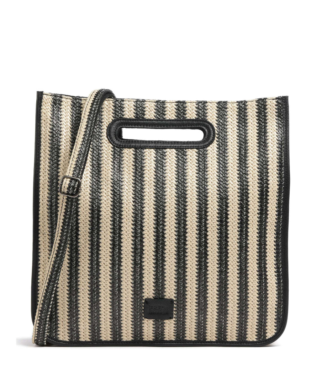 FredsBruder Sommerliebe Square Handbag black stripes