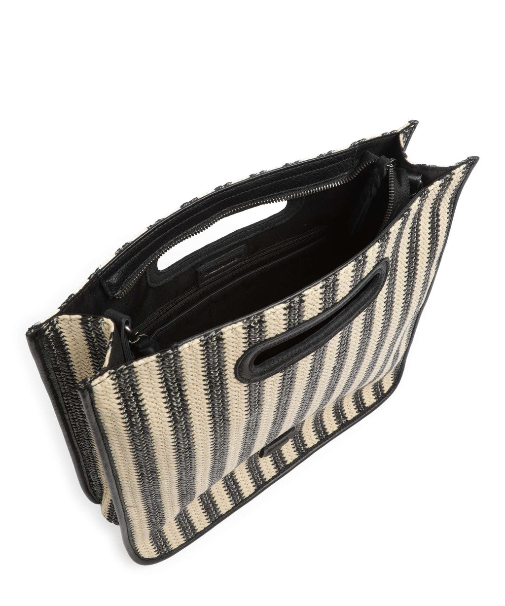 FredsBruder Sommerliebe Square Handbag black stripes