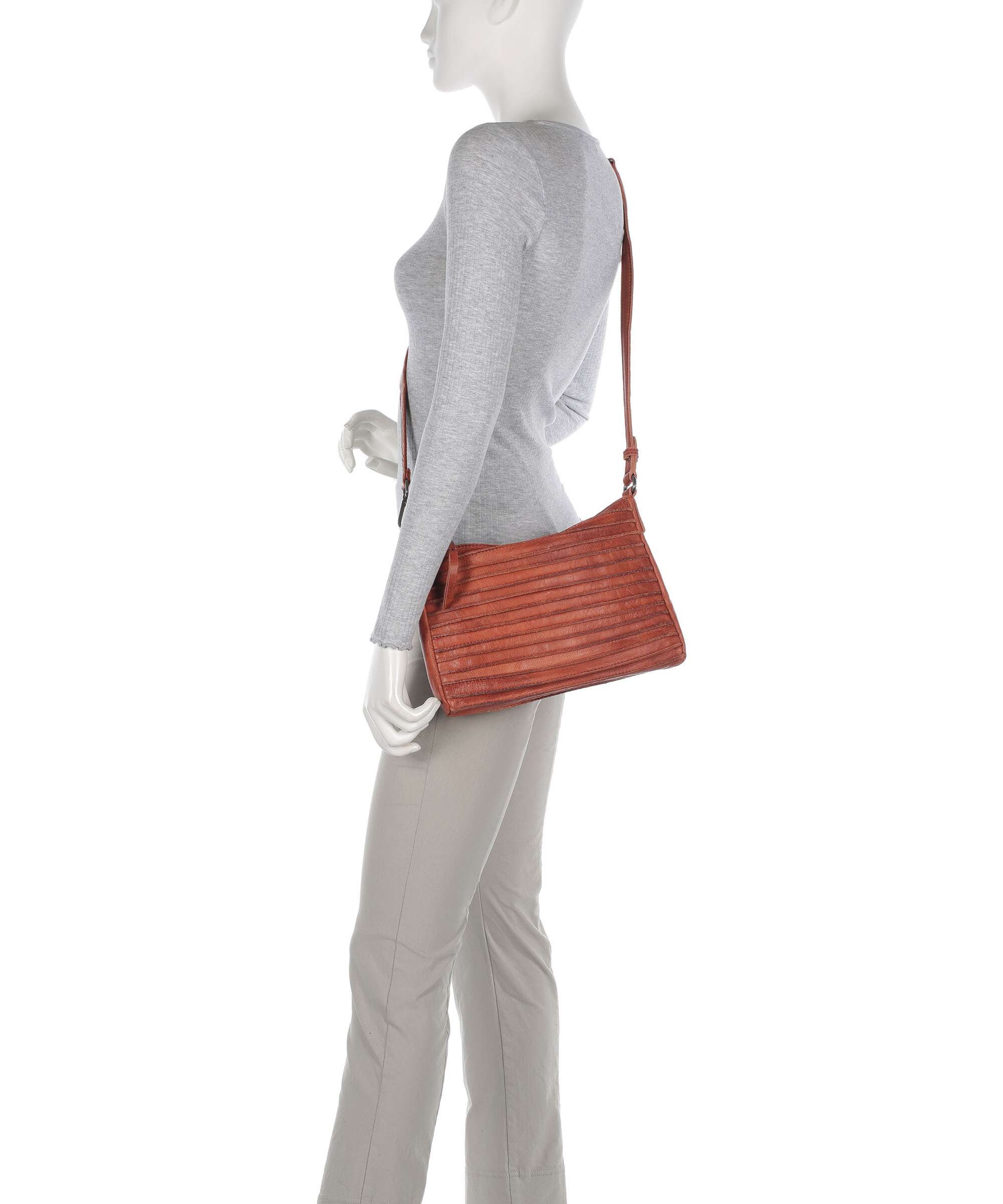FredsBruder Bestseller Riffel Hobo bag rustic orange