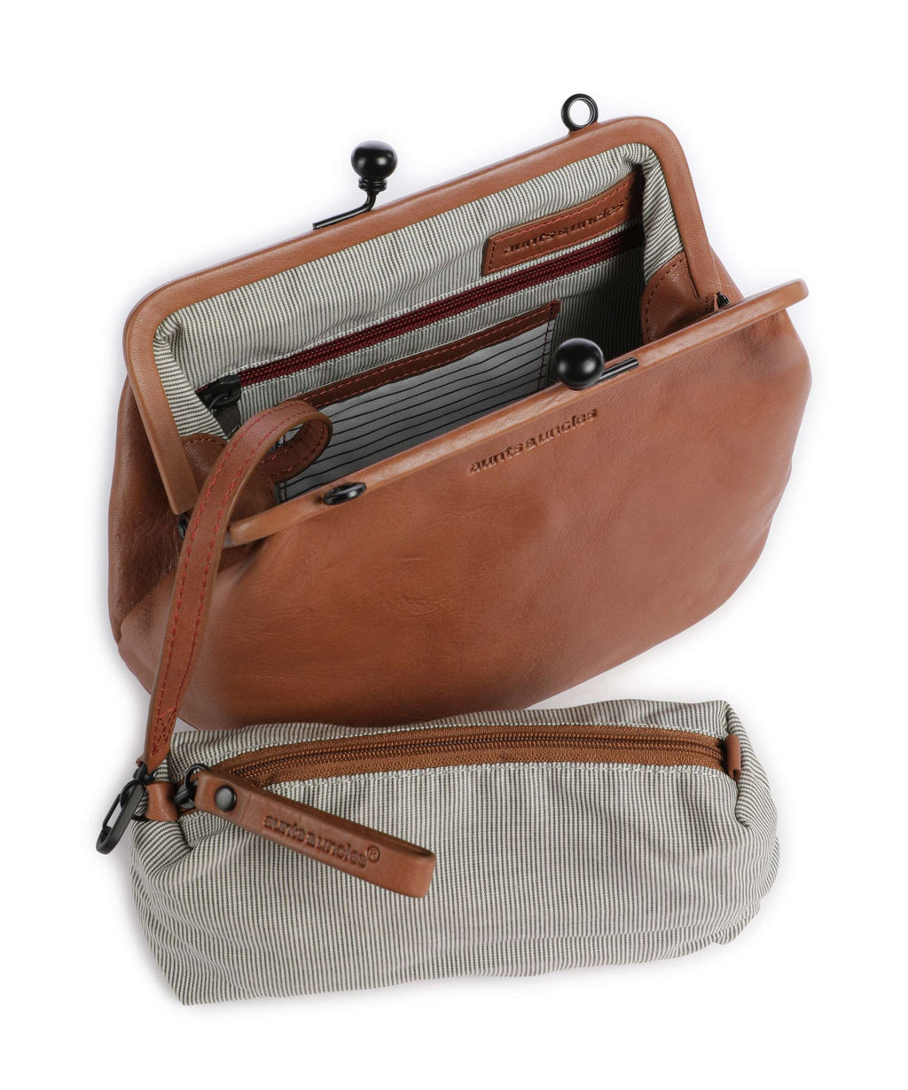 Aunts & Uncles Grandma's Luxury Club Mrs. Pizzelle Crossbody bag caramel
