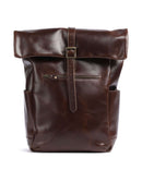 Buckle & Seam Crazy Horse Norman Rolltop ruksak brown/blue