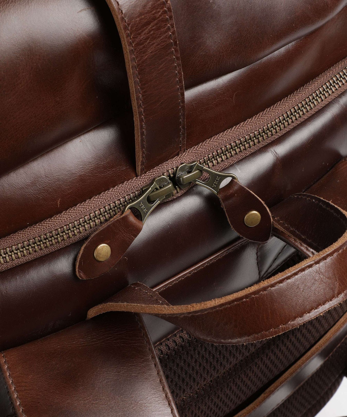 Buckle & Seam Crazy Horse Norman Rolltop backpack brown/blue