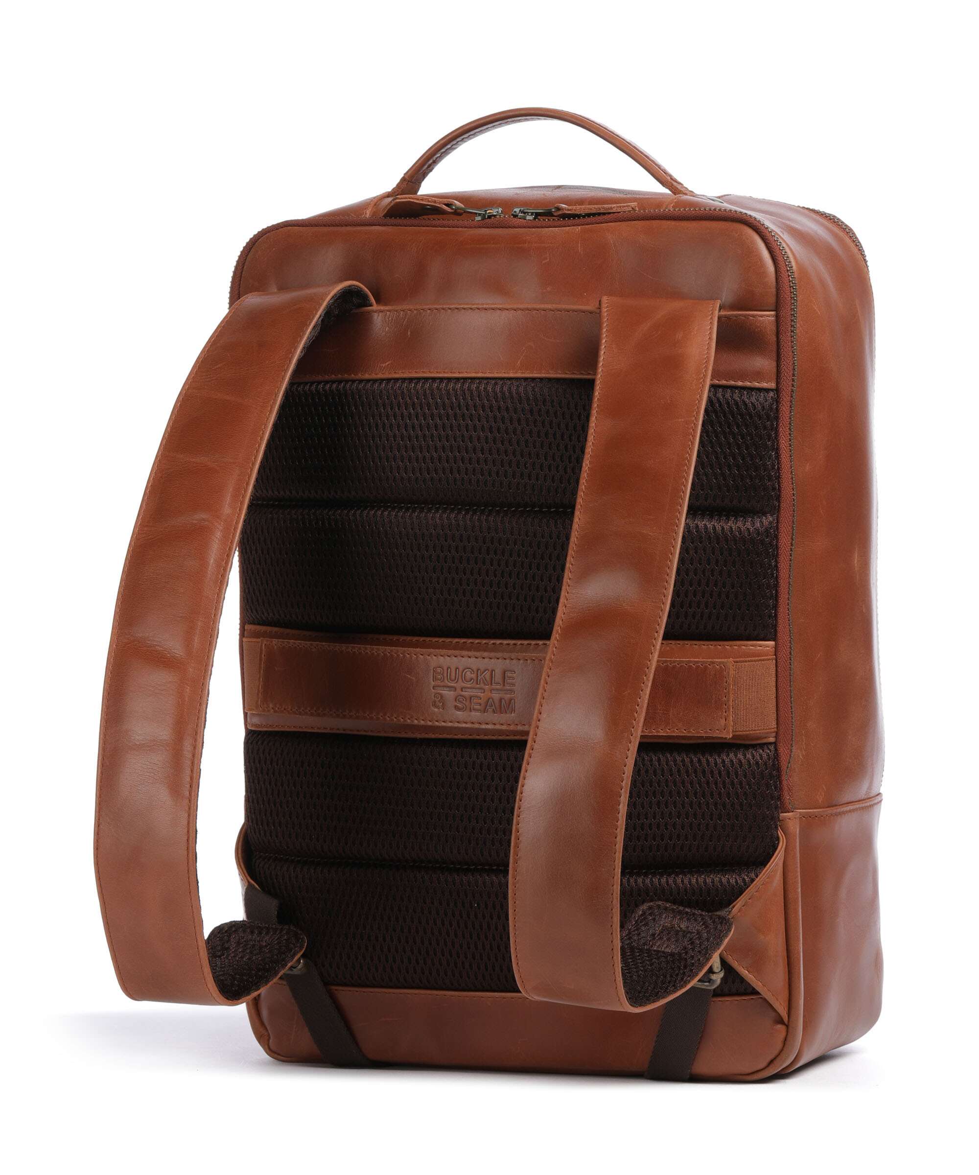 Buckle & Seam Crazy Horse Leon Backpack cognac