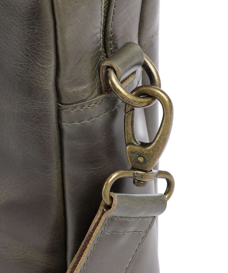 Buckle & Seam Crazy Horse Everett Briefcase olive