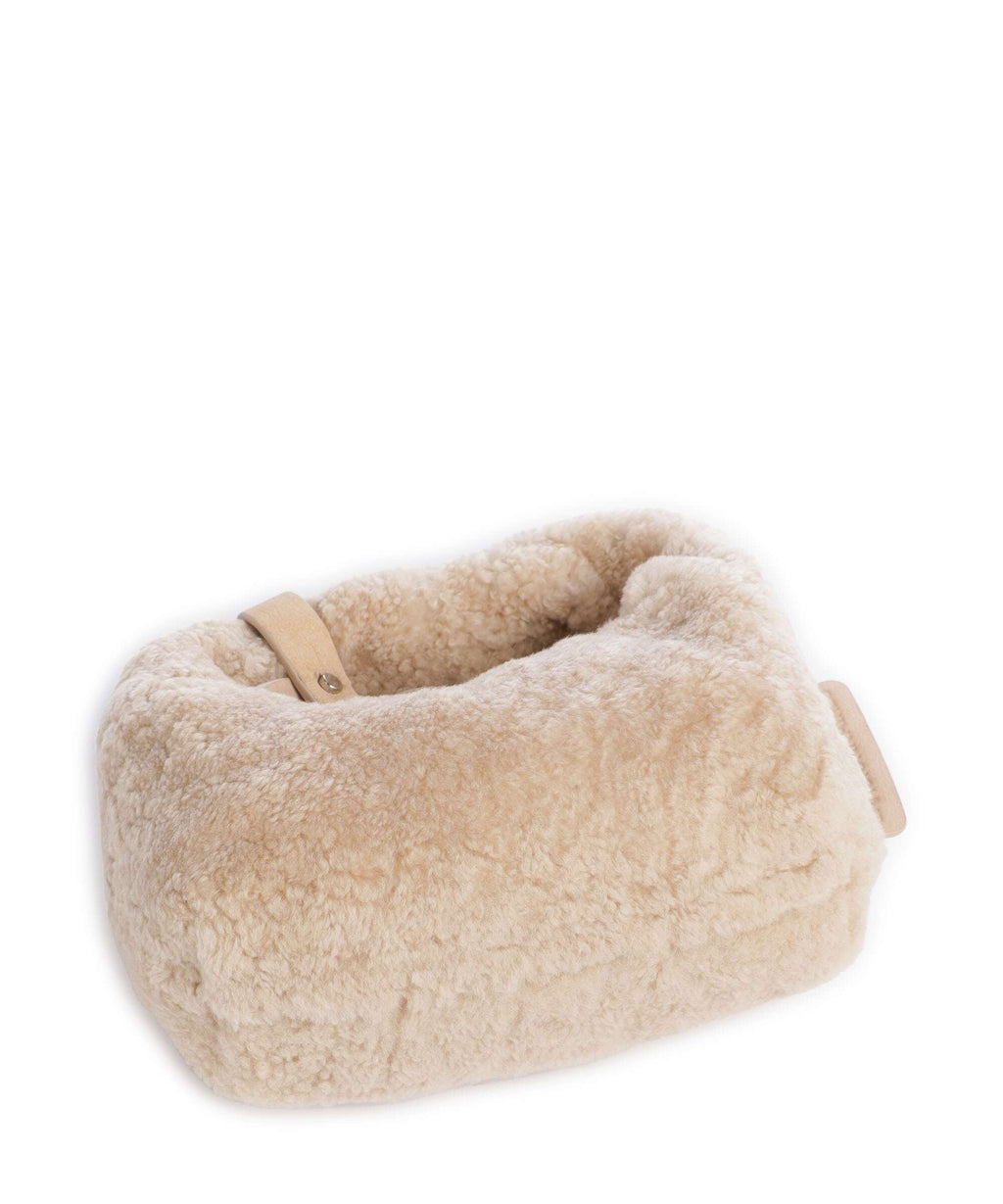 Les Visionnaires Greta Teddy Micro Crossbody bag milky beige