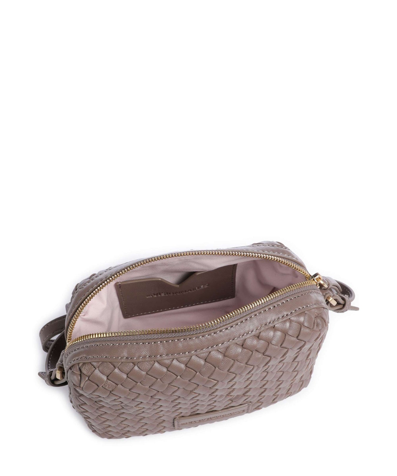 Les Visionnaires Lynn Weave Silky Crossbody bag taupe brown