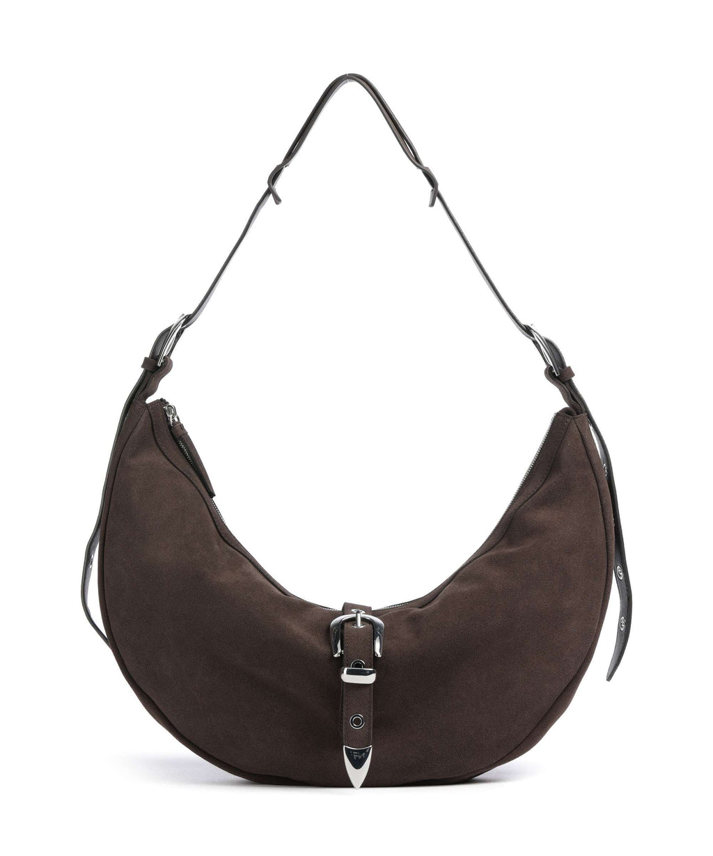 Les Visionnaires Enya Rebel Cozy Hobo bag dark brown