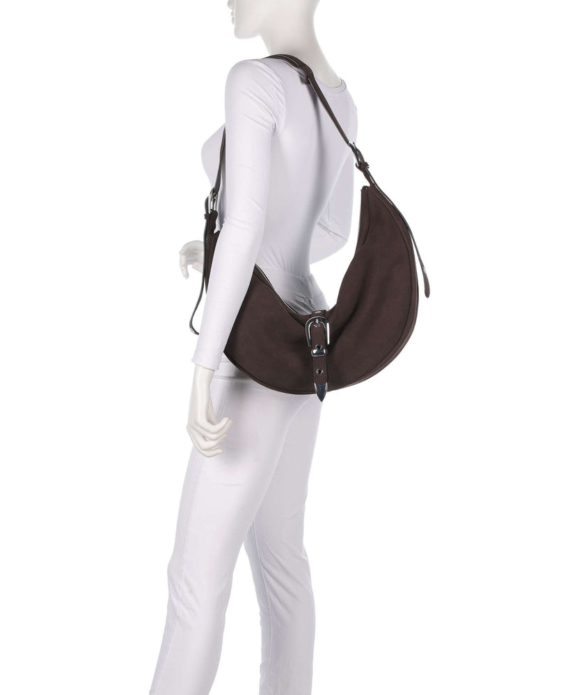 Les Visionnaires Enya Rebel Cozy Hobo bag dark brown