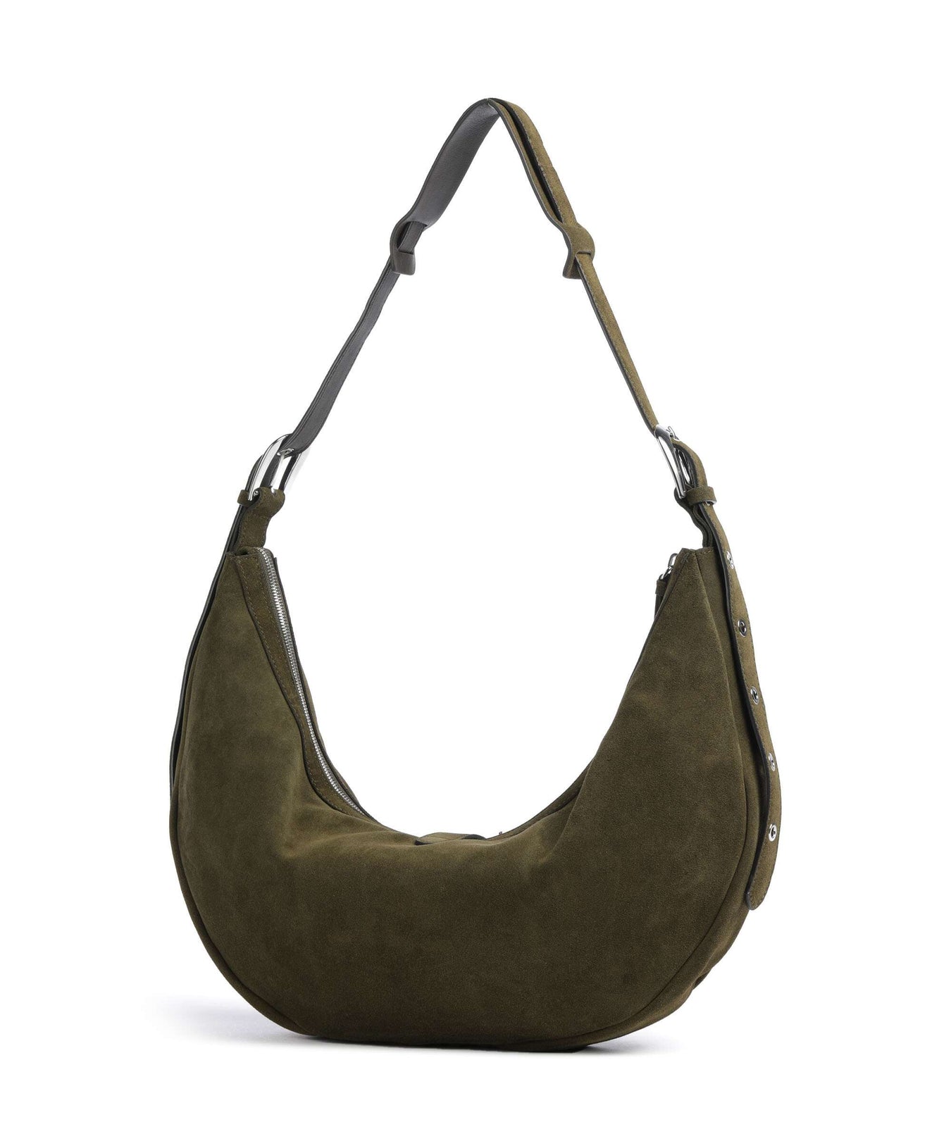Les Visionnaires Enya Rebel Cozy Hobo bag deep jungle