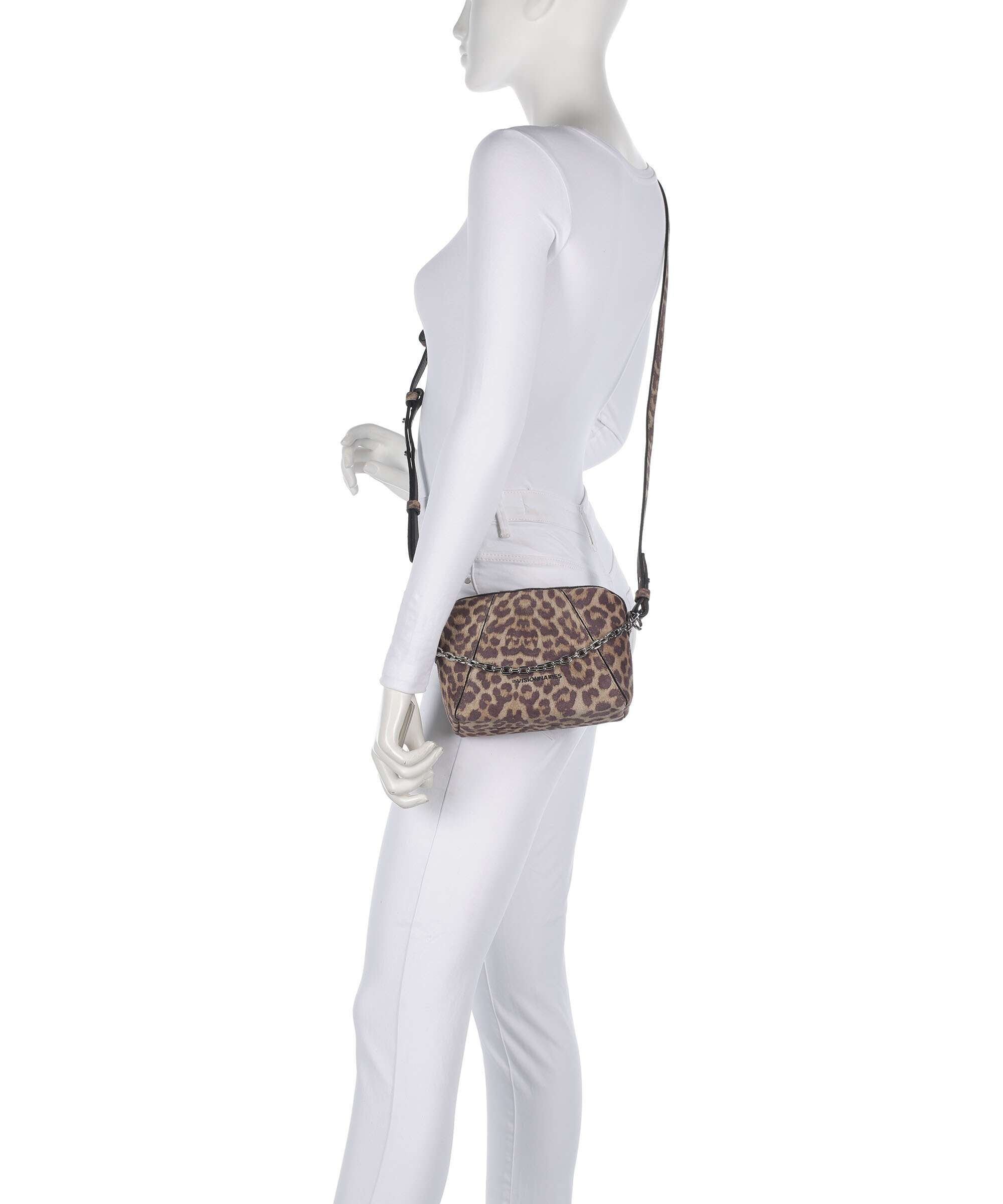 Les Visionnaires Lynn Cozy Chain Crossbody bag leo print