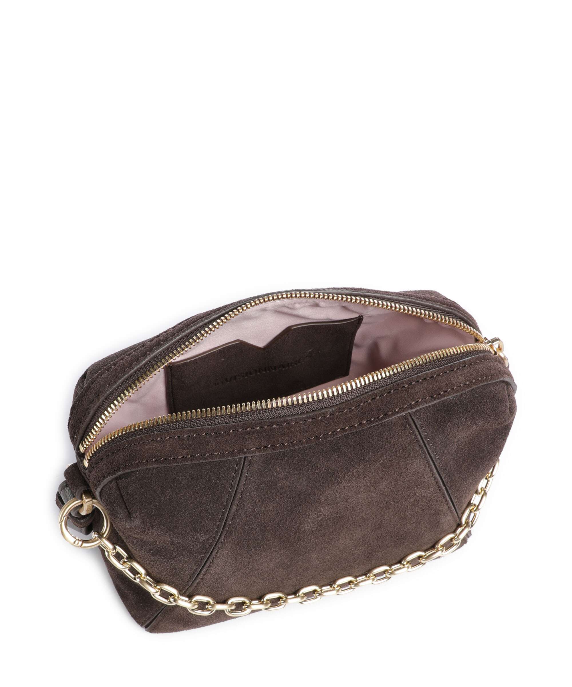 Les Visionnaires Lynn Cozy Chain Crossbody bag dark brown