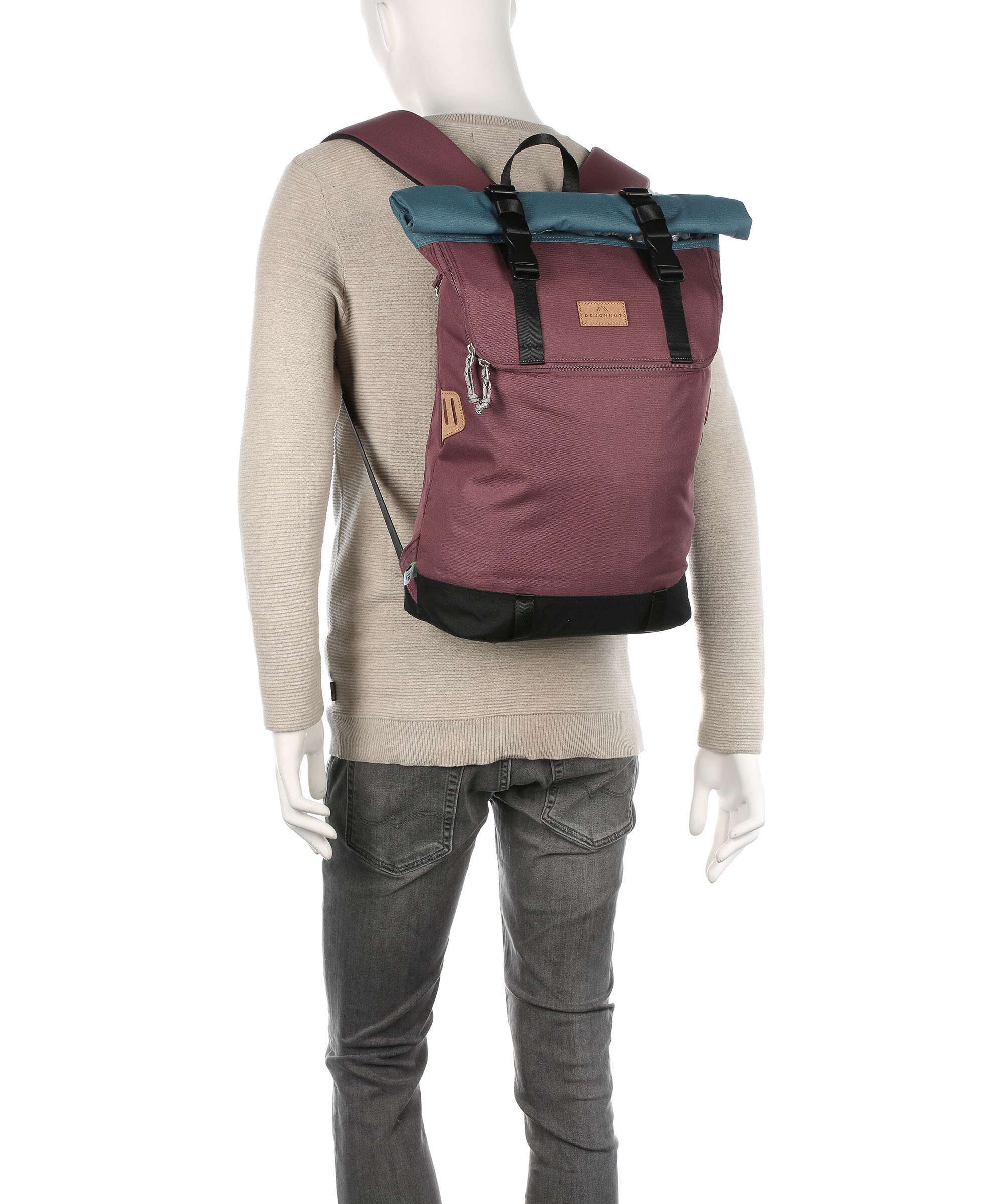 Doughnut Reborn Christopher Rolltop backpack grey/stone