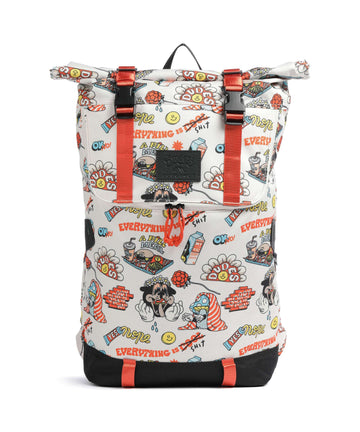 Doughnut The Dudes Christopher Dark Rolltop ruksak print