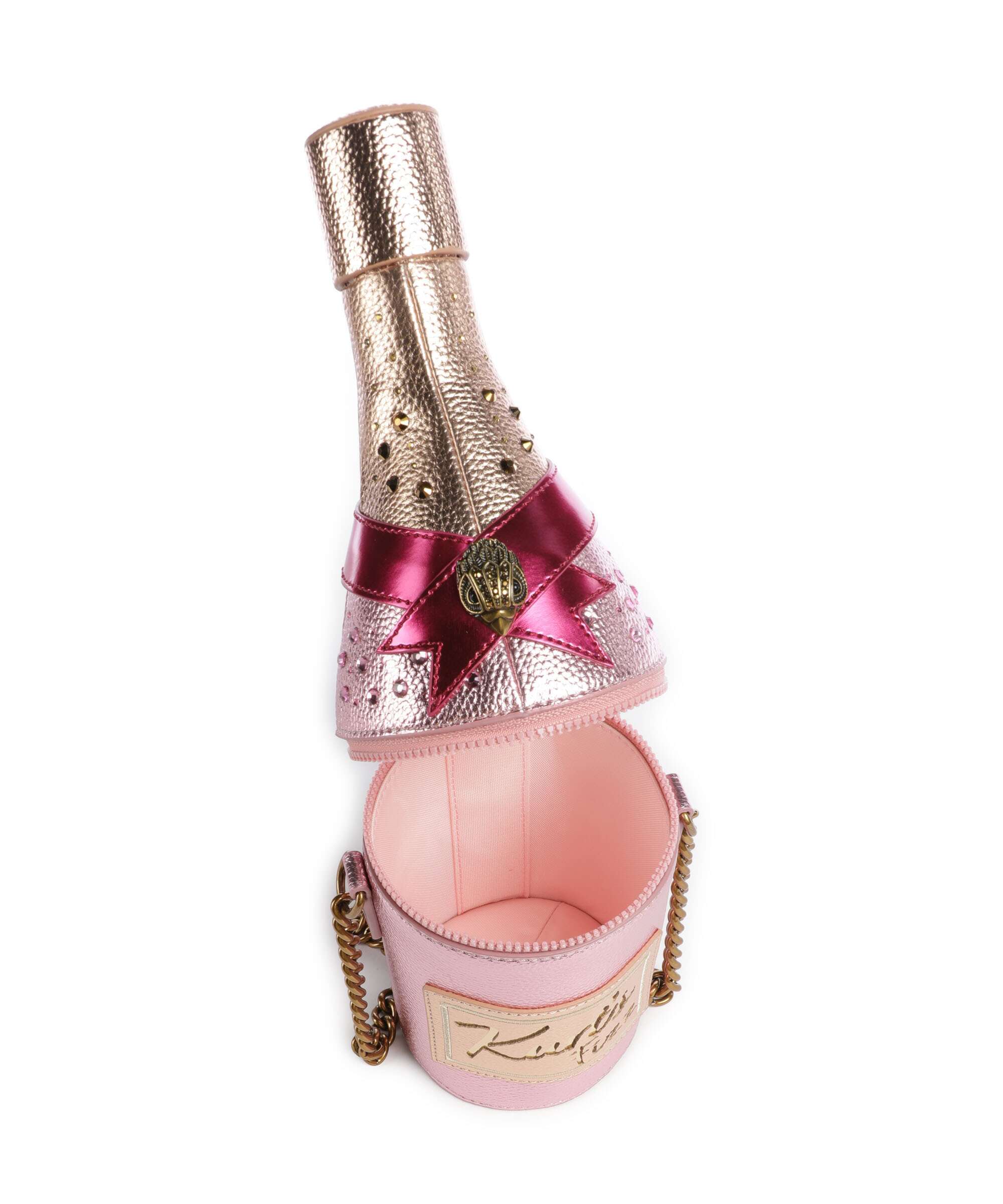 Kurt Geiger Champagne Bottle Crossbody bag pink