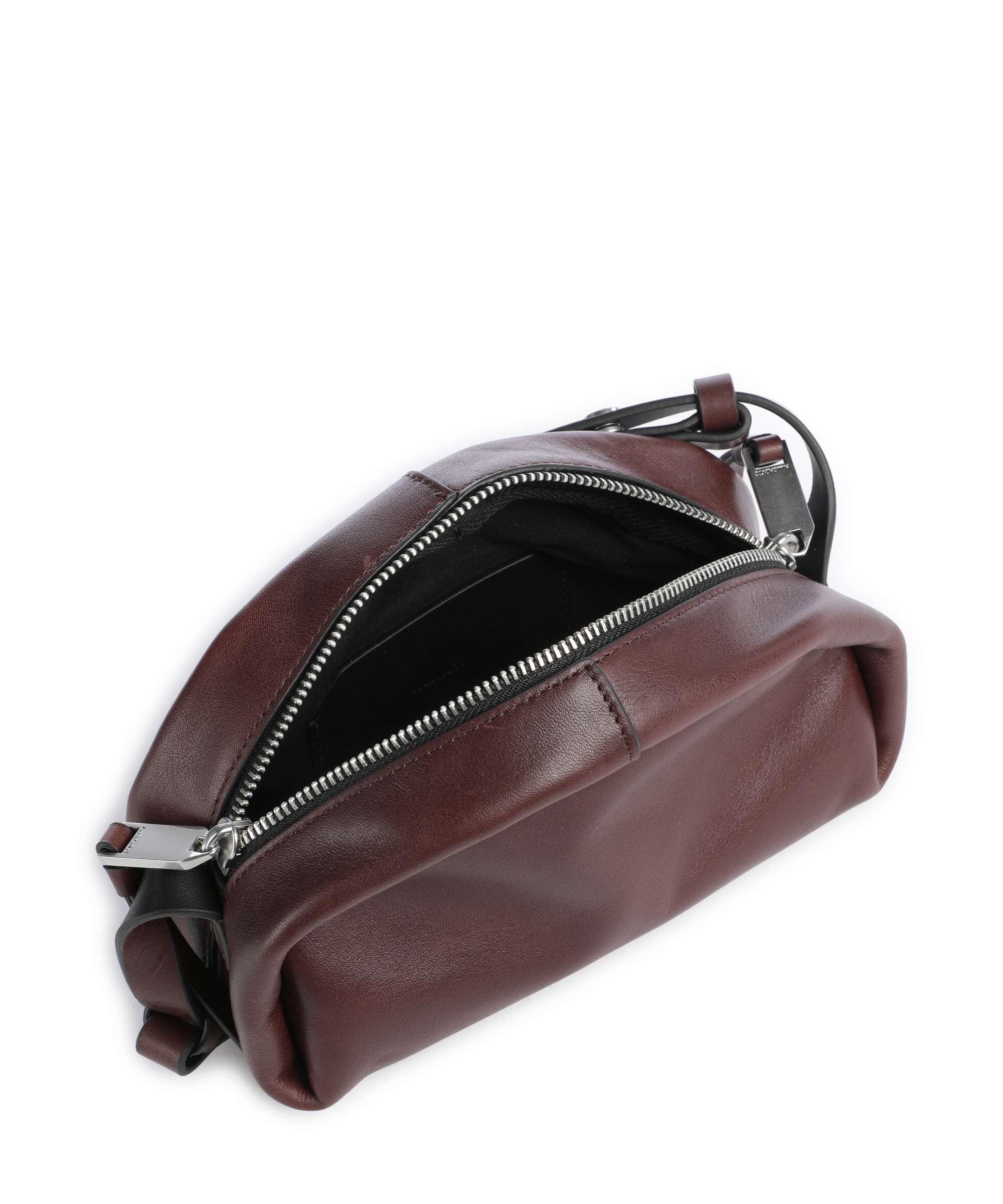 AllSaints Rosalie Arc Crossbody bag burgundy red