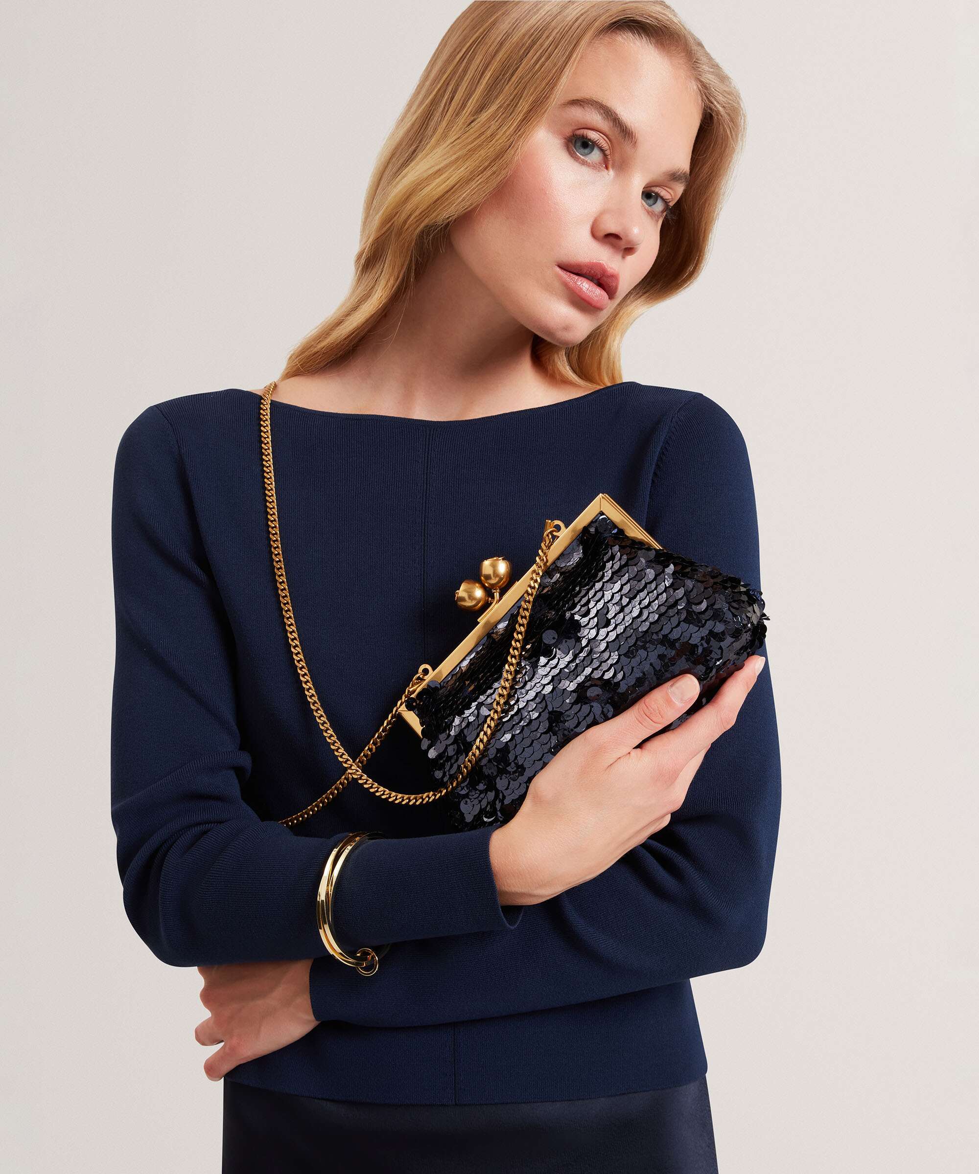 Ted Baker Sequinz Crossbody bag navy