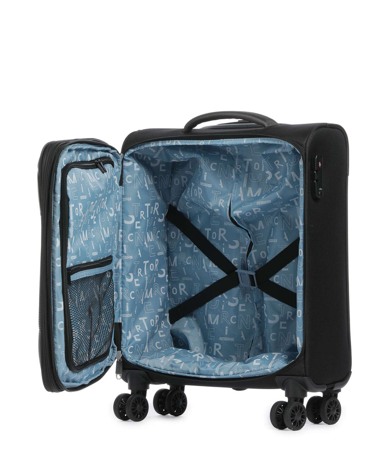 American Tourister Pulsonic Spinner (4 wheels) asphalt black