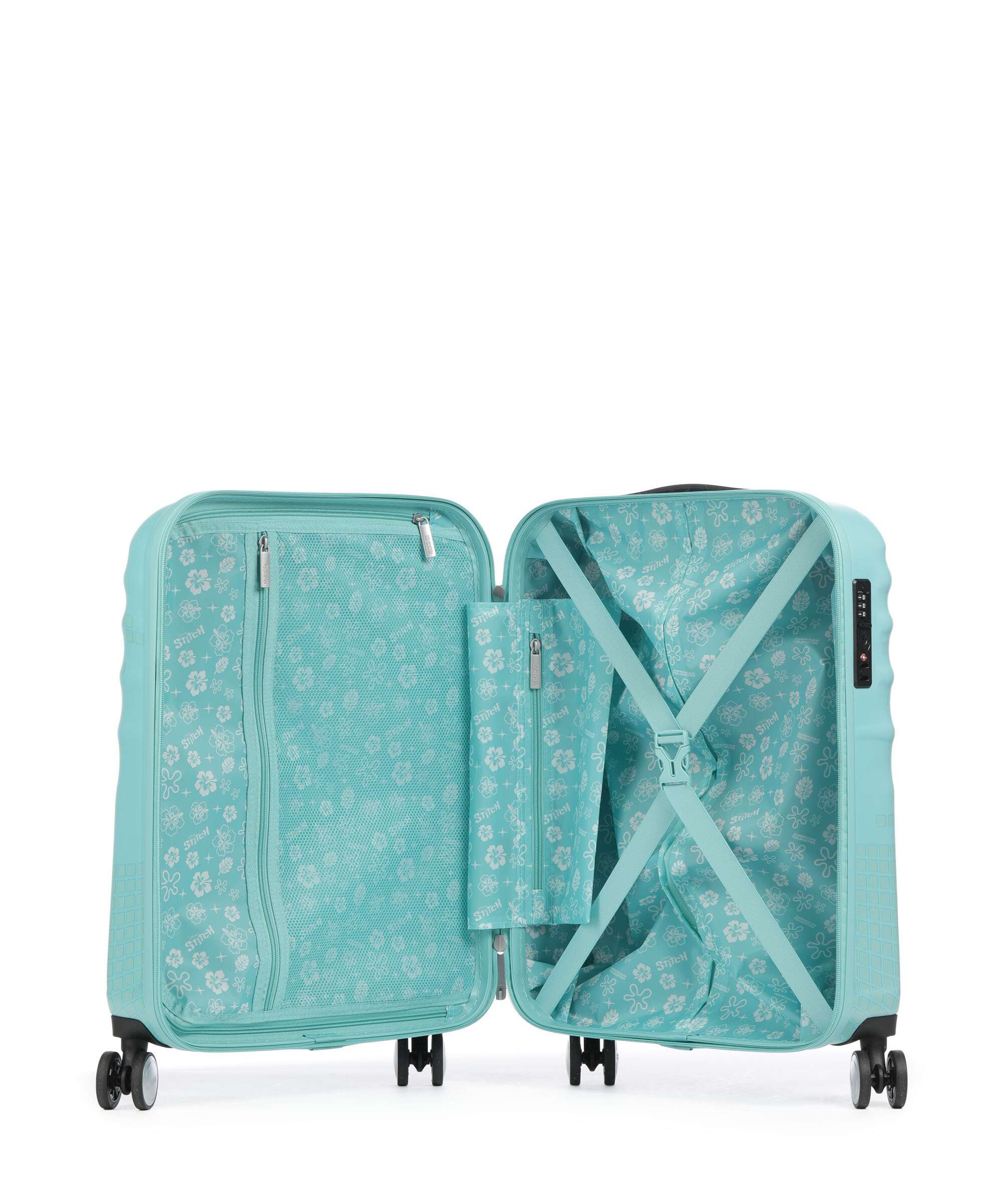 American Tourister Wavebreaker Disney Spinner (4 wheels) stitch flower