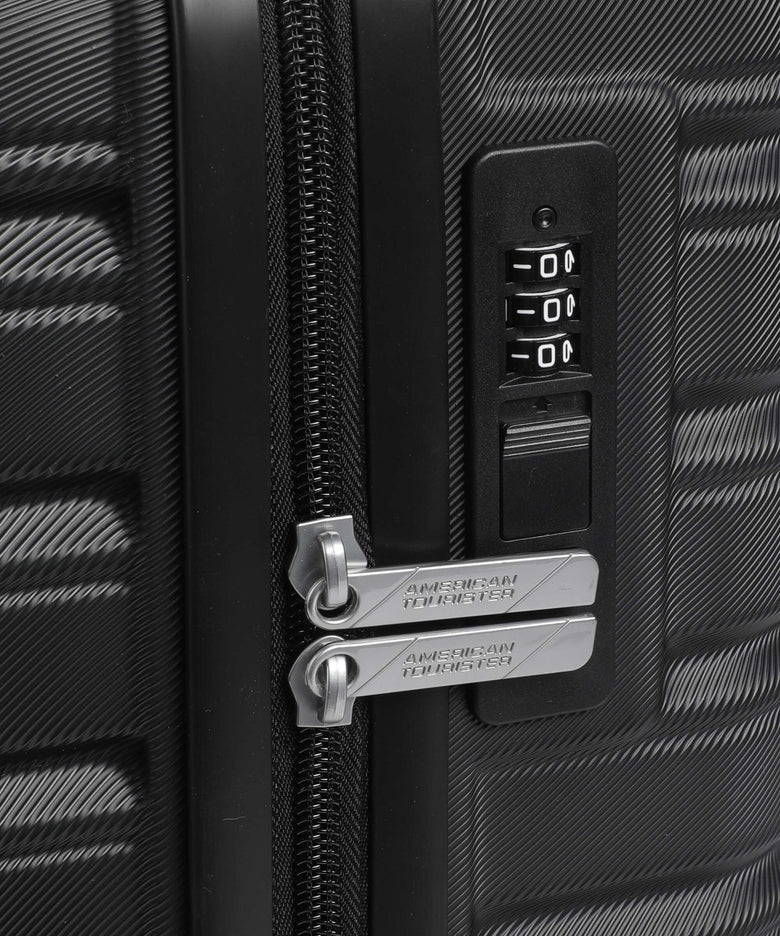 American Tourister Flashline Spinner (4 wheels) shadow black