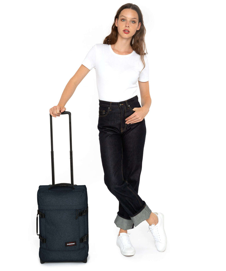 Eastpak Tranverz S Travel bag with wheels triple denim