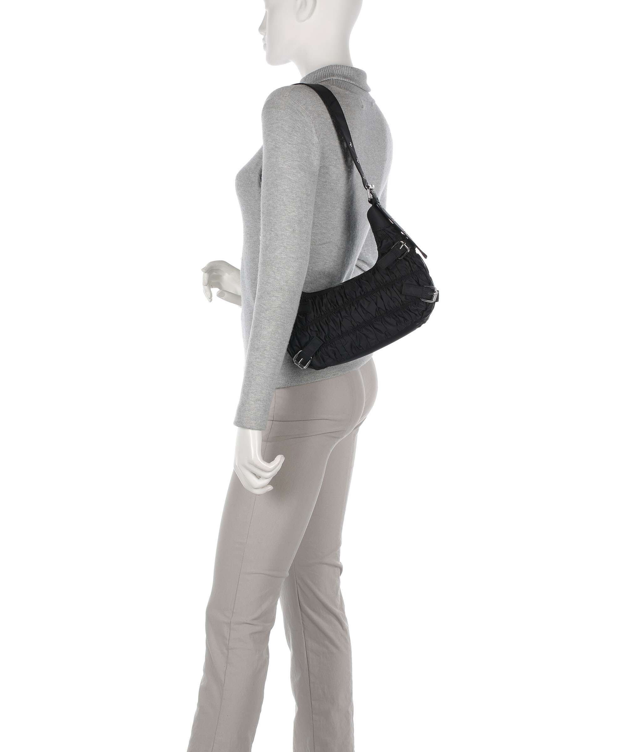 Núnoo Recycled Nylon Alaska Hobo bag black