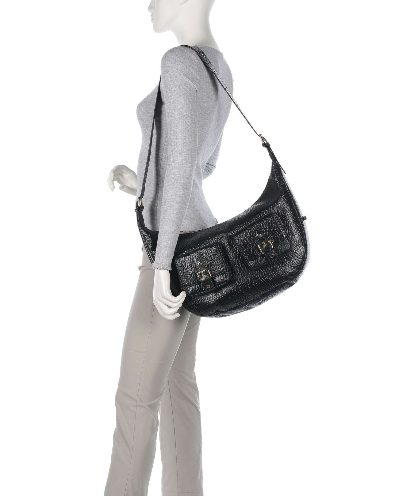 Núnoo New Zealand Stella Pocket Hobo bag black