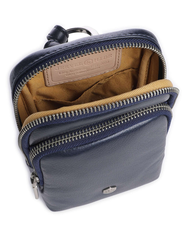 Jekyll & Hide Paris Phone bag metallic indigo