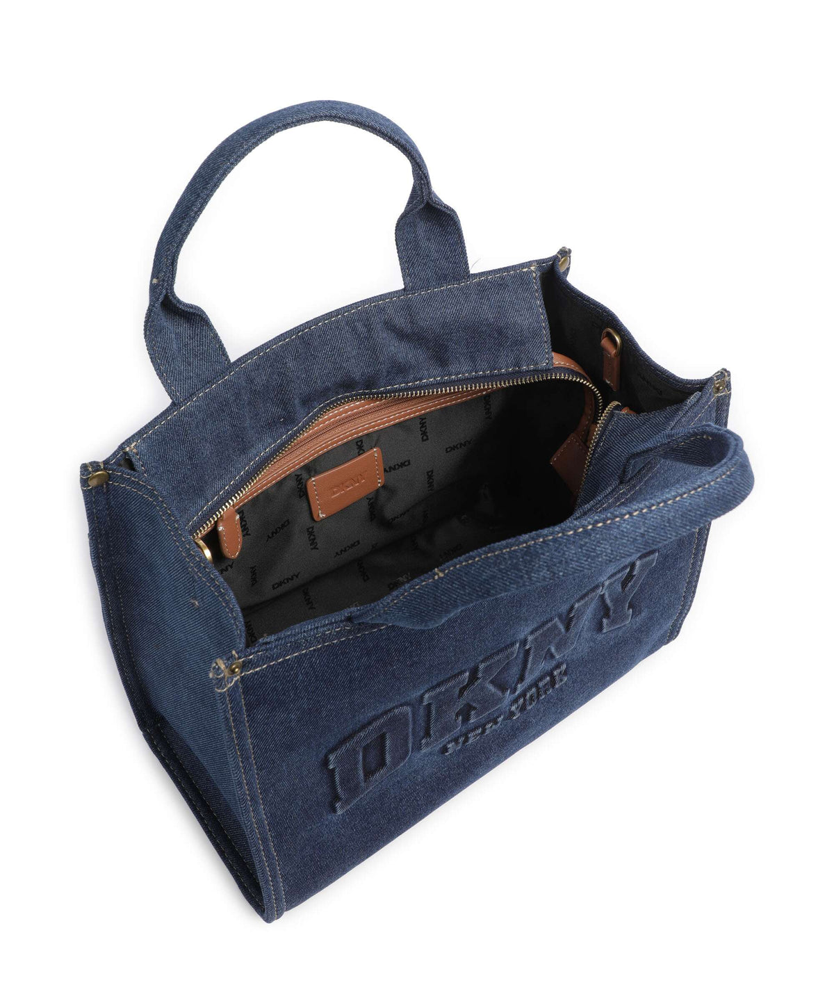 DKNY Hadlee Medium Handbag dark denim/saddle