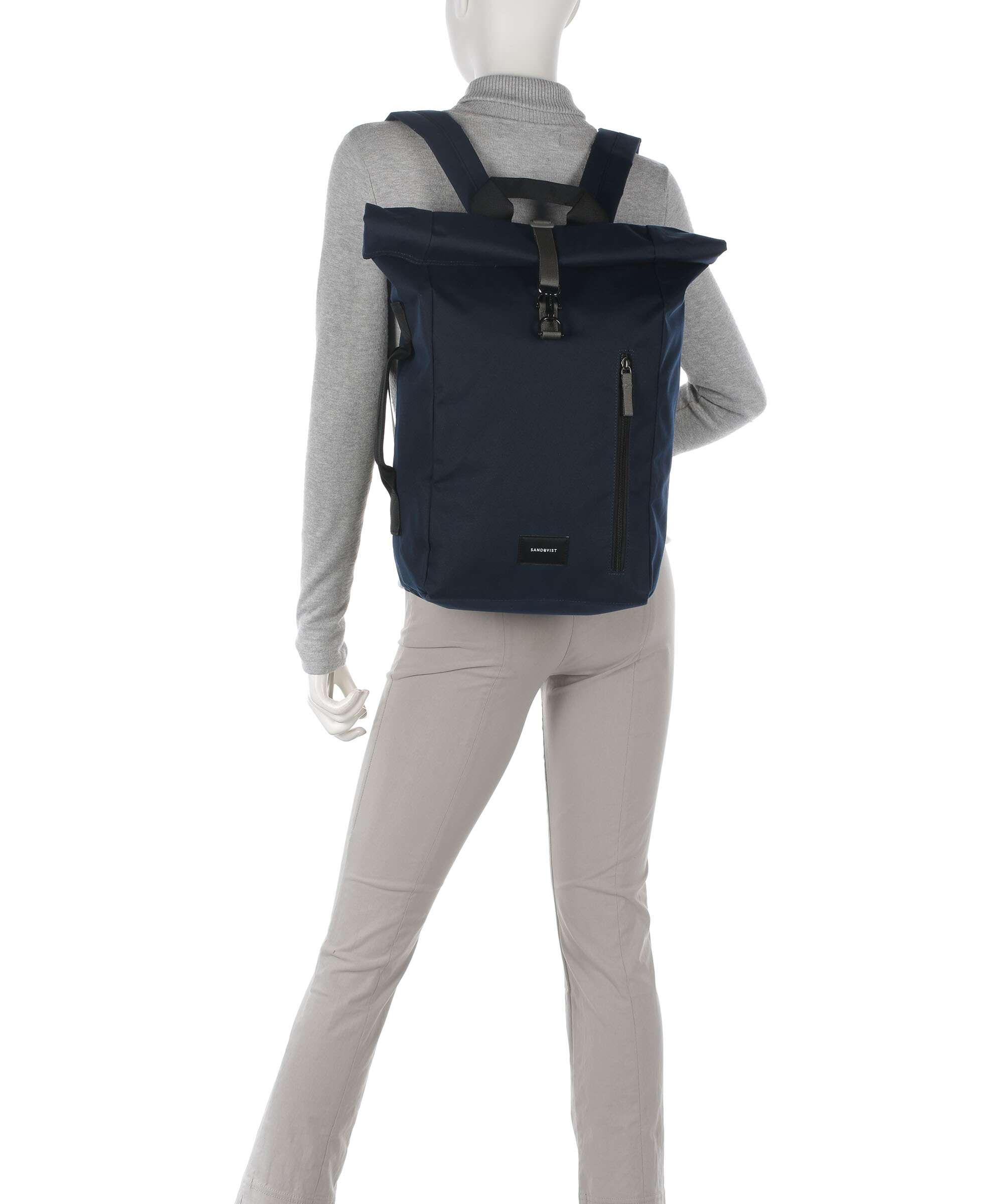 Sandqvist Ground Dante Vegan Rolltop backpack dawn green