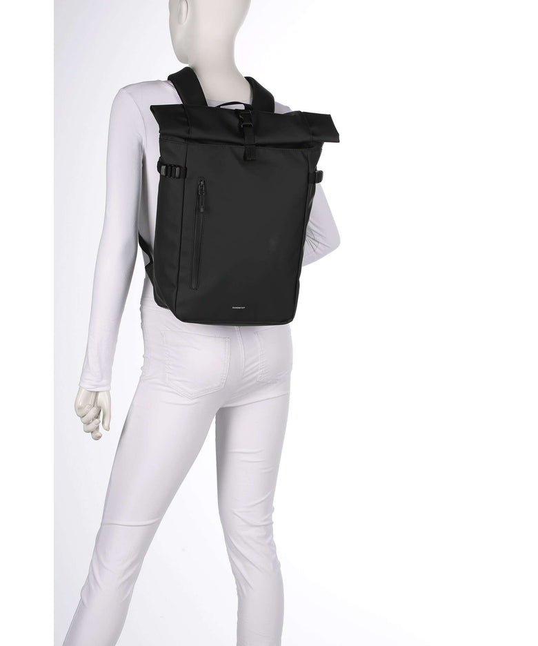 Sandqvist Stream M Rolltop backpack black